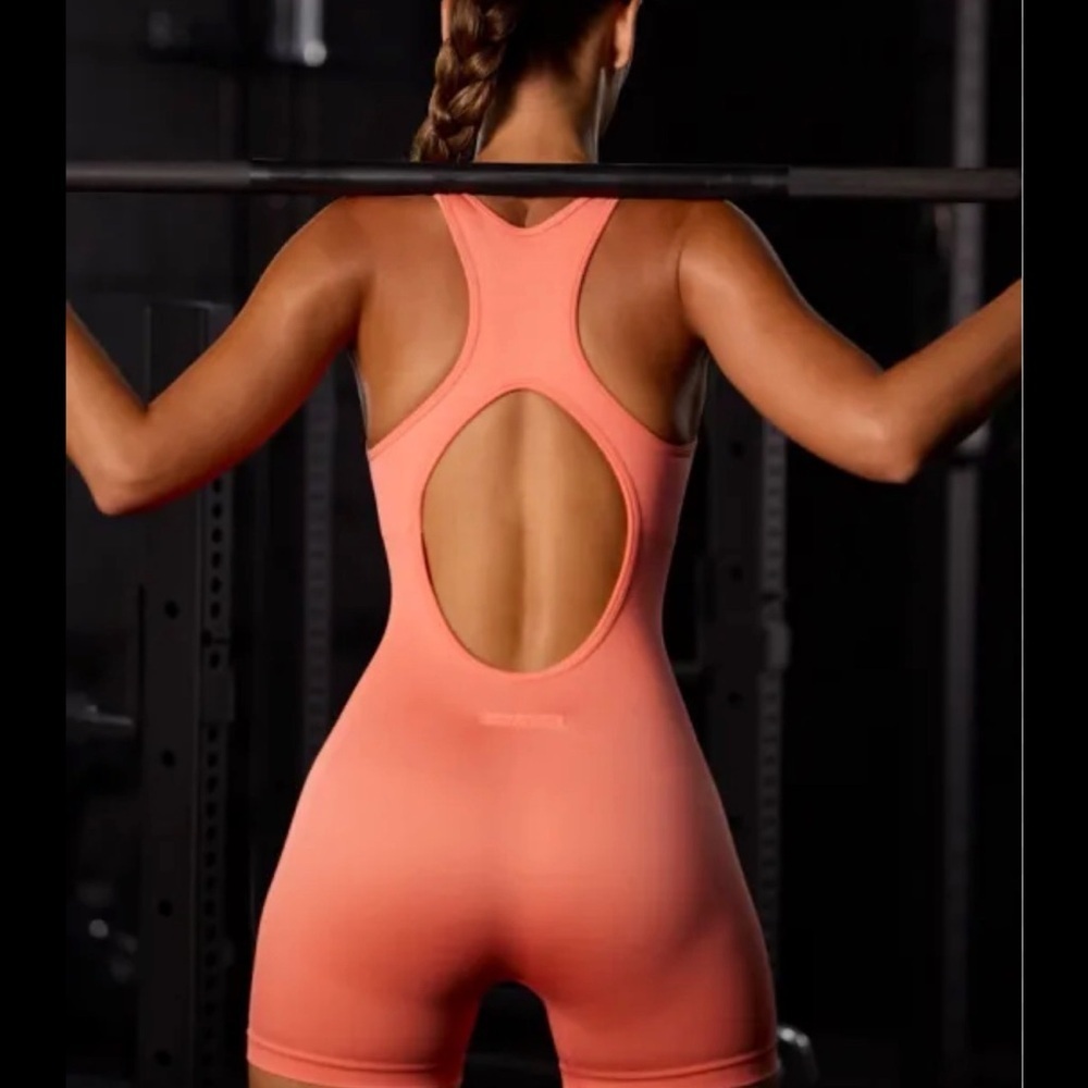 Bo+Tee Pink Athletic Bodysuit